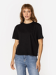 T-shirt damski basic bawełniany Lee Cooper Cropped-8515 S Czarny (5905991728801) - obraz 1