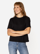 T-shirt damski basic bawełniany Lee Cooper Cropped-8515 S Czarny (5905991728801) - obraz 3