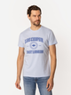 Футболка бавовняна довга чоловіча Lee Cooper East-London4 M Блакитна (5905991735823) - зображення 3