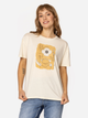 T-shirt damski z nadrukiem bawełniany Lee Cooper Flowers7-1145 M Jasnożółty (5905991729105) - obraz 1