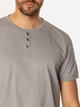 T-shirt męski basic bawełniany Lee Cooper Henley-1160 M Szary (5905991736554) - obraz 4