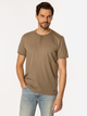 T-shirt męski basic bawełniany Lee Cooper Henley-1160 M Khaki (5905991736608) - obraz 3
