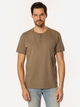 T-shirt męski basic bawełniany Lee Cooper Henley-1160 2XL Khaki (5905991736639) - obraz 1