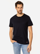 T-shirt męski w paski bawełniany Lee Cooper Henley4-1160 2XL Czarny (5905991736738) - obraz 3