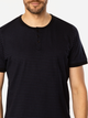 T-shirt męski w paski bawełniany Lee Cooper Henley4-1160 XL Czarny (5905991736721) - obraz 4
