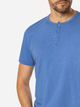 T-shirt męski basic bawełniany Lee Cooper Henley2-1160 2XL Niebieski (5905991736691) - obraz 4