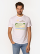 T-shirt męski z nadrukiem bawełniany Lee Cooper Landscape-1145 M Biały (5905991727576) - obraz 1