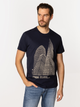 T-shirt męski z nadrukiem bawełniany Lee Cooper London7-1160 2XL Czarny (5905991726753) - obraz 1