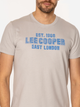 Футболка бавовняна довга чоловіча Lee Cooper East London3-1160 2XL Бежева (5905991726623) - зображення 4