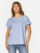 T-shirt damski basic bawełniany Lee Cooper Lydia-8317 S Błękitny (5905991728528) - obraz 3