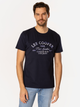 T-shirt męski bawełniany Lee Cooper Slog1-1160 S Granatowy (5905991735601) - obraz 1