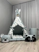 Детский вигвам Забавные зверьки 5 с матрасиком БОНБОН и корзиной для игрушек Полный комплект 0450 - изображение 1