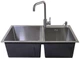 Мийка з нержавійки AQUAMILL 7843 INOX + дозатор + змішувач - зображення 4