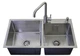 Мийка з нержавійки AQUAMILL 7843 INOX + дозатор + змішувач - зображення 5