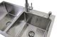 Мийка з нержавійки AQUAMILL 7843 INOX + дозатор + змішувач - зображення 7