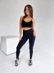 Спортивные женские леггинсы EASY с эффектом Push Up для фитнеса и йоги Бесшовные Однотонные M Черные (XA01LM) - изображение 5