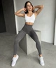 Спортивные женские леггинсы EASY с эффектом Push Up для фитнеса и йоги Бесшовные Однотонные L Серые (XA02LL) - изображение 3