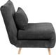 Sofa HOMLA Solace 1-osobowa z funkcją spania 83 x 91 x 84 cm Black (5904183871622) - obraz 3