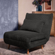 Sofa HOMLA Solace 1-osobowa z funkcją spania 83 x 91 x 84 cm Black (5904183871622) - obraz 6