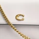 Сумка кросс-боди женская из натуральной кожи маленькая Coach Brook Flap Chain Bag Brass/Chalk BG-COA-82 Белая (313038537500) - изображение 10