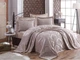 Покрывало Gardine's Ezgi Евро 240х260 см Шенилл Бежевый - изображение 1