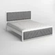 Двоспальне дерев'яне ліжко Mebigrand Барселона Б2 Білий (RAL9003)/Аляска 93 (Сірий) 140х200 см (MBG-13567) - зображення 2