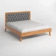 Двуспальная деревянная кровать Mebigrand Токио Ольха/Аляска 93 (Серый) 140х190 см (MBG-4850) - изображение 2