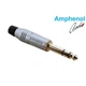 Стерео штекер Jack Phono 6.3 мм М-серія Amphenol 3 контакти покриття нікель ACPS-GN - зображення 4