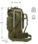 Plecak taktyczny Nils Camp Eagle NC3901 70L Zielony (5908261681868) - obraz 6