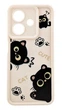 Чехол Shock Case Print для Oppo A3x (CPH2681 / CPH2641) бампер силиконовый цвет бежевый с рисунком cat - изображение 1
