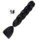 Канекалон Jumbo Braid однотонний чорний коса довжина 60 см Вага 100 грам Термостійкий 1# - зображення 2