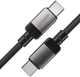 Кабель Acefast C9-03 USB 2.0 USB-C to USB-C 1.2 м 3A Black/Grey (6974316282679) - изображение 2
