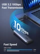 Зовнішня кишеня Ugreen CM767 10Gbps M.2 NVMe to USB 3.2/Type-C Grey (35267) - зображення 2
