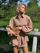 Костюм с шортами Jadone Fashion Солт M мокко - изображение 5