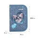 Пенал Kite StudioPets "Кошенятко в сердечку" 1 отделение с 2 отворотами каркасный на молнии серо-синий (SP25-622-3) - изображение 3