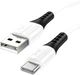 Кабель Hoco X82 USB to Type-C 3A, 1 м, silicone, silicone connectors White (6931474768582) - зображення 1