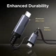Кабель UGREEN L706 USB-C to USB-C GEN4, Thunderbolt 4, быстрая зарядка PD 3.1, алюминиевый корпус в оплетке для MacBook, 240W, 80 Gbps 16K@60Hz 1m Black (65383) - изображение 9