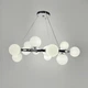 Люстра підвісна кільце Light House LNF-17563/15 CH+WT (цоколь G9) Ø 75 см хром з білими плафонами - зображення 1