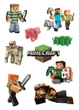 Об’ємні наклейки "Minecraft" - 3D стікерпак 9 шт (об'ємні наліпки (шильди) для телефона, ноутбука, планшета, велосипеда, автомобіля), водостійкі - изображение 2