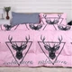 Простирадло MirSon Ranforce Elite 17-0516 Noble deers pink 150х220 см (2200004647463) - зображення 2