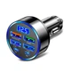 Автомобільний зарядний пристрій USB-C з дисплеєм напруги, 4 USB і 2 PD-порти, QC3.0, Super Fast заряджання - зображення 1