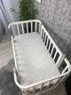 Дитяче ліжечко з маятником, матрацом, Бук - Babymax Престиж (Біло-сірий) - зображення 3