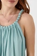 Сарафан на бретелях - бусах расклешенный Lurex Изумрудный One Size (6990) - изображение 4