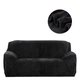Захисний чохол на тримісний диван Diana Textile Plush Velvet, 190x230 см, Чорний - зображення 1