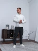 Рубашка мужская льняная однотонная Casual рубашки мужские из хлопка Teamv Белая S - изображение 6