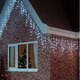 Новогодняя праздничная гирлянда бахрома 120 Led прозрачный провод 3х0.5 м Холодный белый - изображение 7