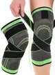Бандаж колінного суглоба Knee Support Copper, Чорно-зелений - зображення 2