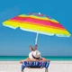 Парасолька пляжна посилена з нахилом Umbrella Best сонцезахисна з кріпленням спиць для будинку дачі пляжу від сонця та дощу 180см - зображення 2