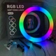 Кольцевая светодиодная лампа RGB LED RING MJ33/ 33 см с креплением для телефона - изображение 3