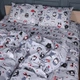 Простынь MirSon Бязь 17-0672 Silver Owlets 200x220 см (2200010182798) - изображение 2